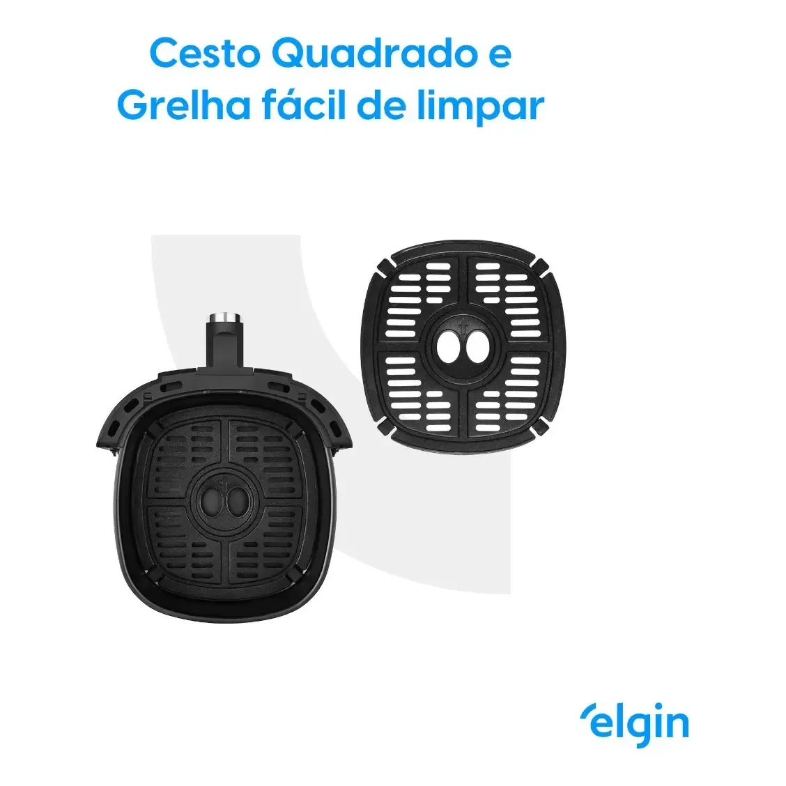 Exemplo de tamanhos diferentes de air fryer