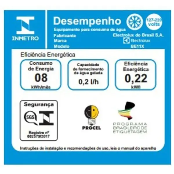 Detalhe do bebedouro Electrolux Preto