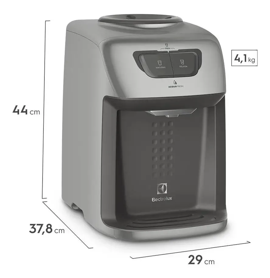 Dimensões do bebedouro Electrolux AcquaFresh Preto