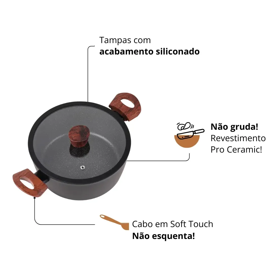 Conjunto completo Brinox Sirius com 6 peças