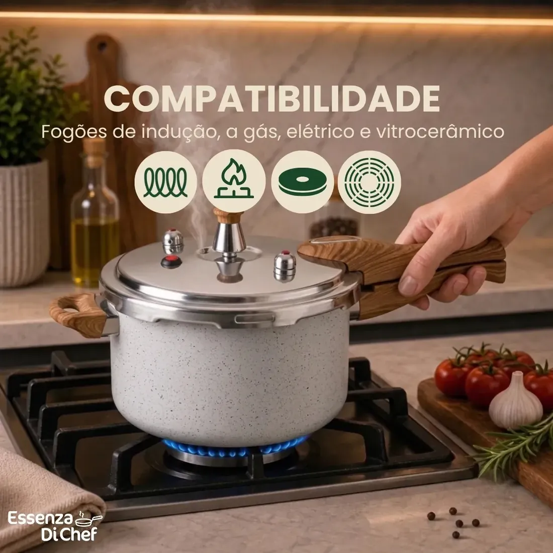 Panela de Pressão Essenza Di Chef Funciona em Indução?