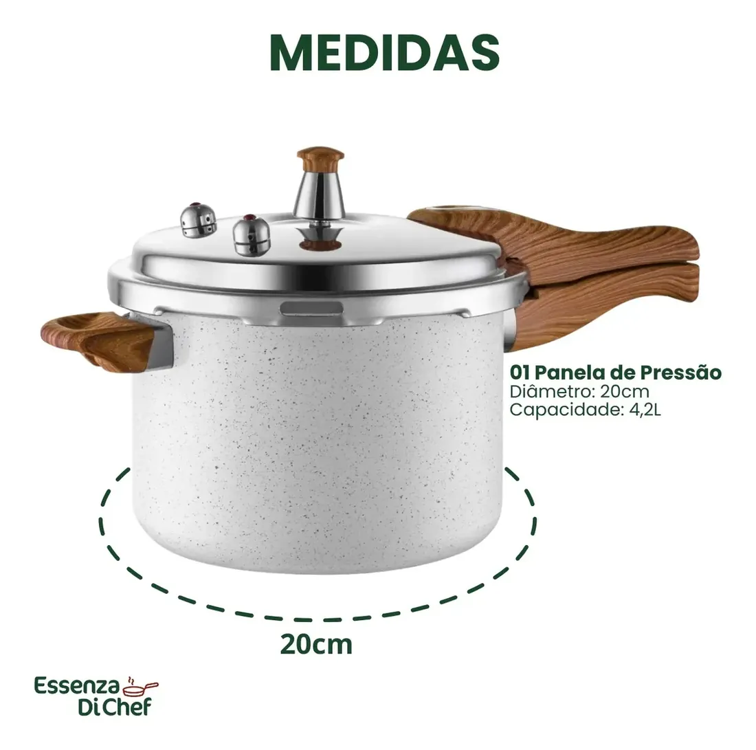 Panela de Pressão Essenza Di Chef 4,2L Serve para Quantas Pessoas?