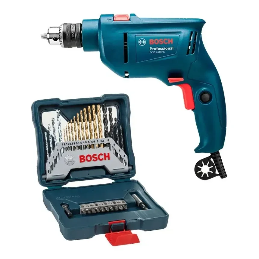 Furadeira de Impacto Bosch GSB 450 RE 450W com Kit vale a pena? Análise completa