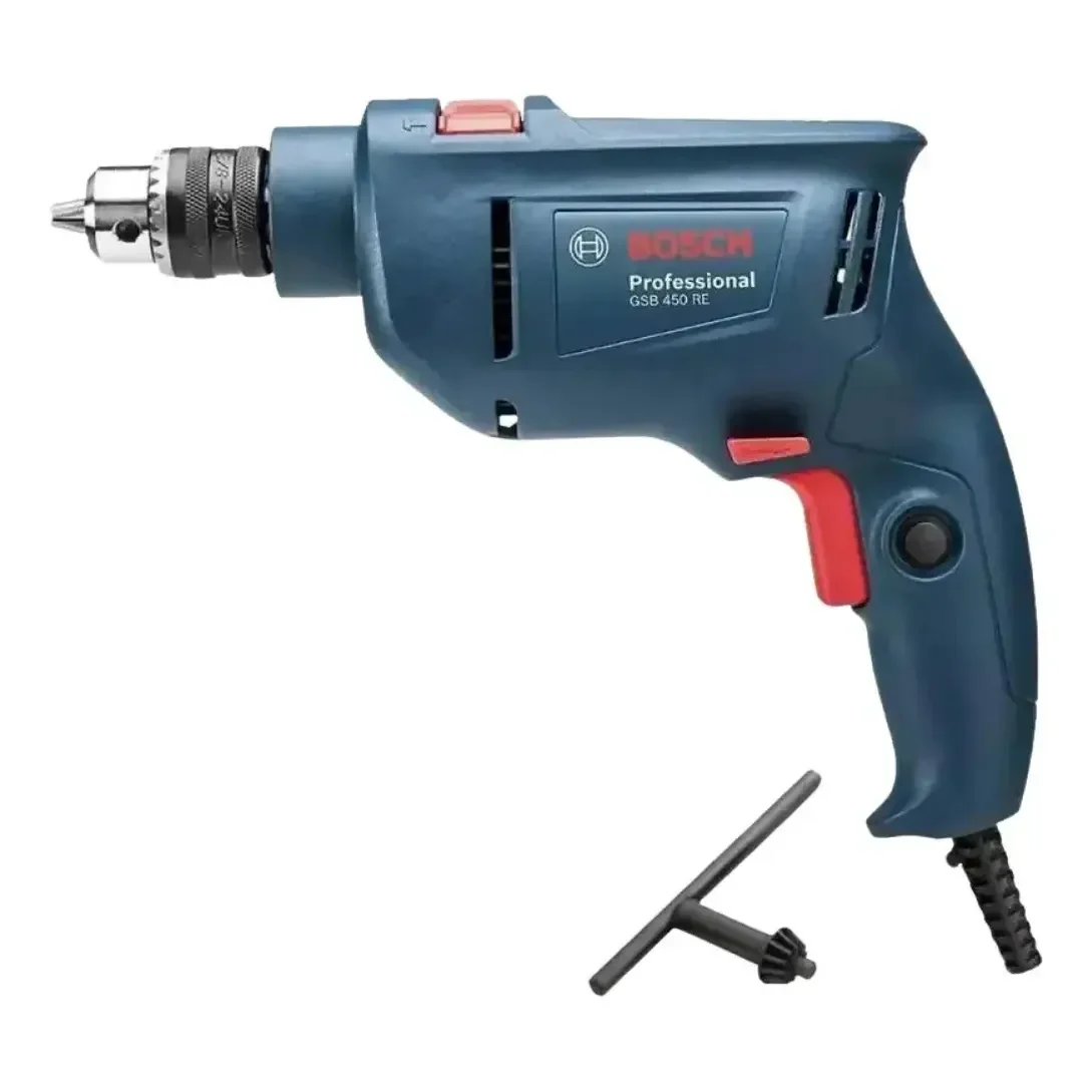 Furadeira Bosch GSB 450 RE com kit Bosch X-Line