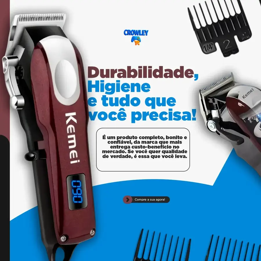 Kemei KM-2606 e orientações de manutenção