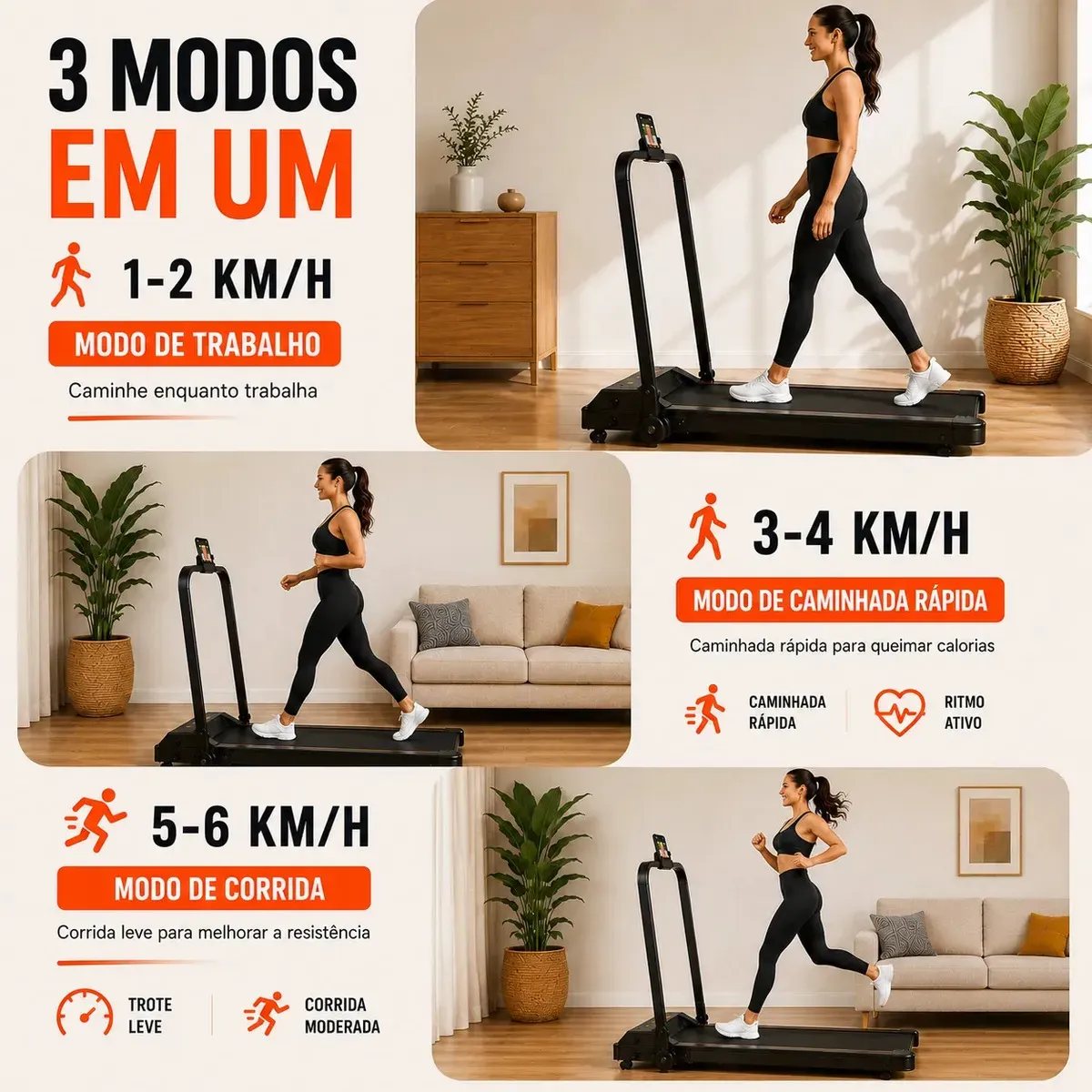 Esteira Elétrica 6 km/h com Controle Remoto e Display LED: vale a pena?