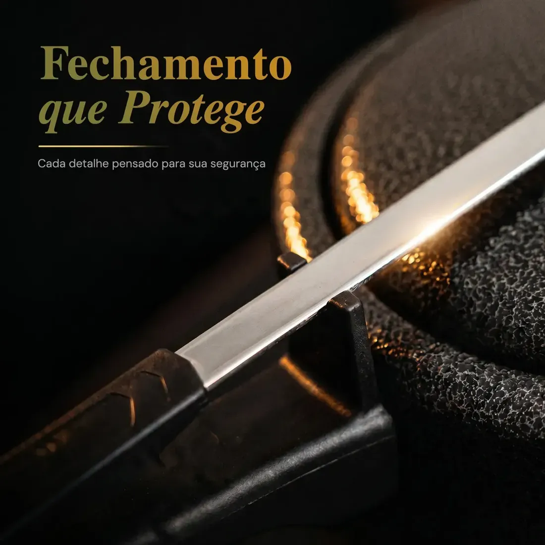 Panela de pressão Amora 10 L Preta craquelada com destaque de segurança