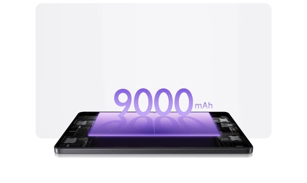 Bateria de 9000mAh do Redmi Pad 2