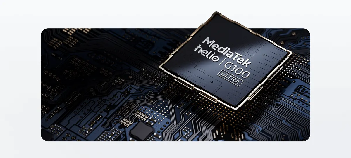 Helio G100-Ultra em material ilustrativo do Redmi Pad 2