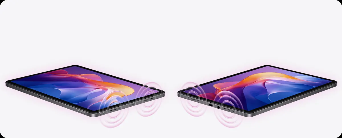 Sistema de quatro alto-falantes do Redmi Pad 2