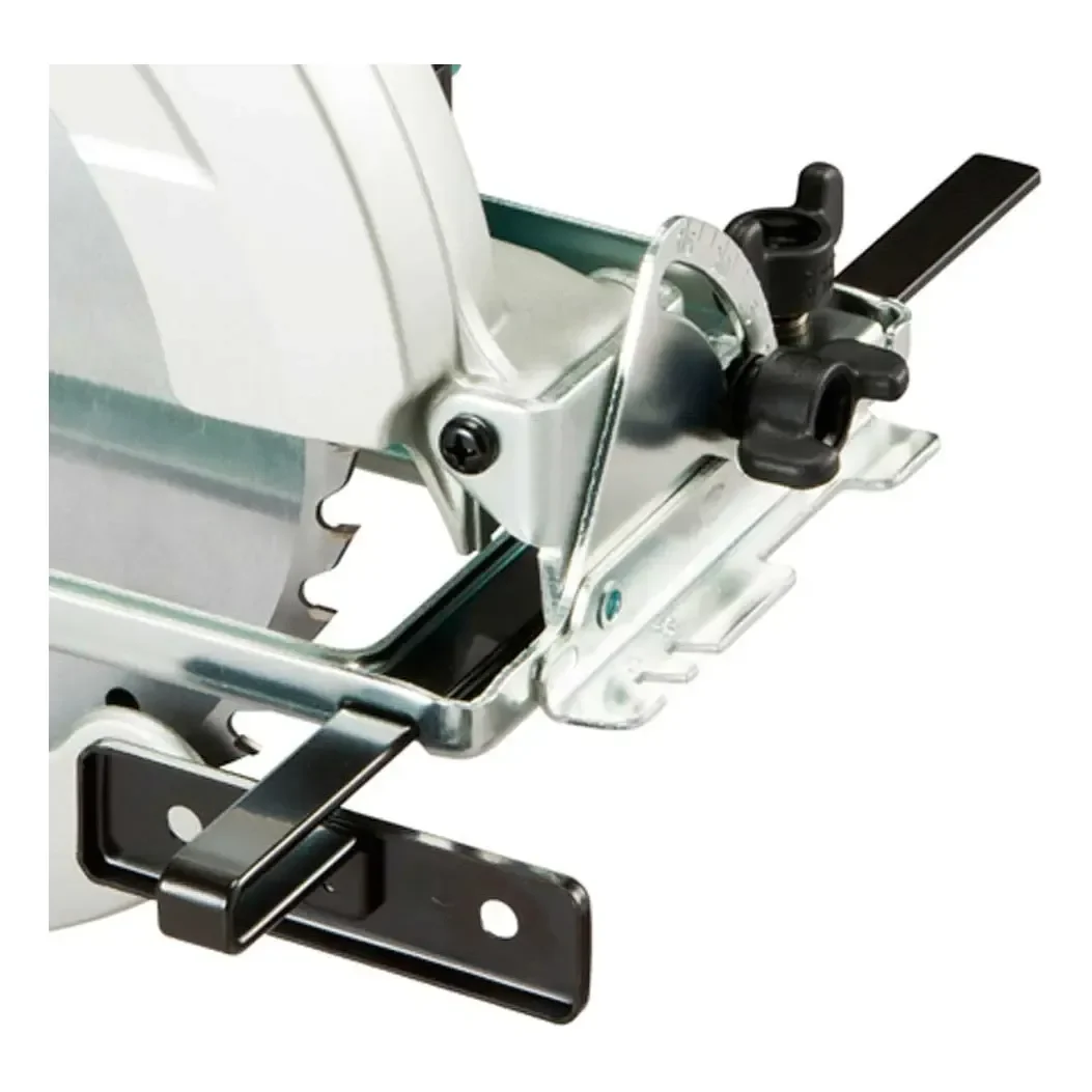 Detalhe do ajuste de inclinação e guia lateral da Makita HS7010