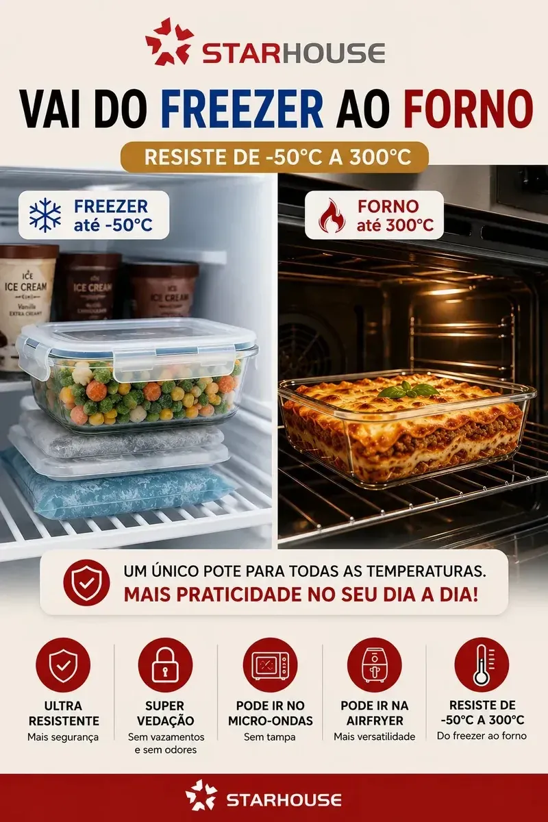 Pote Starhouse do freezer ao forno