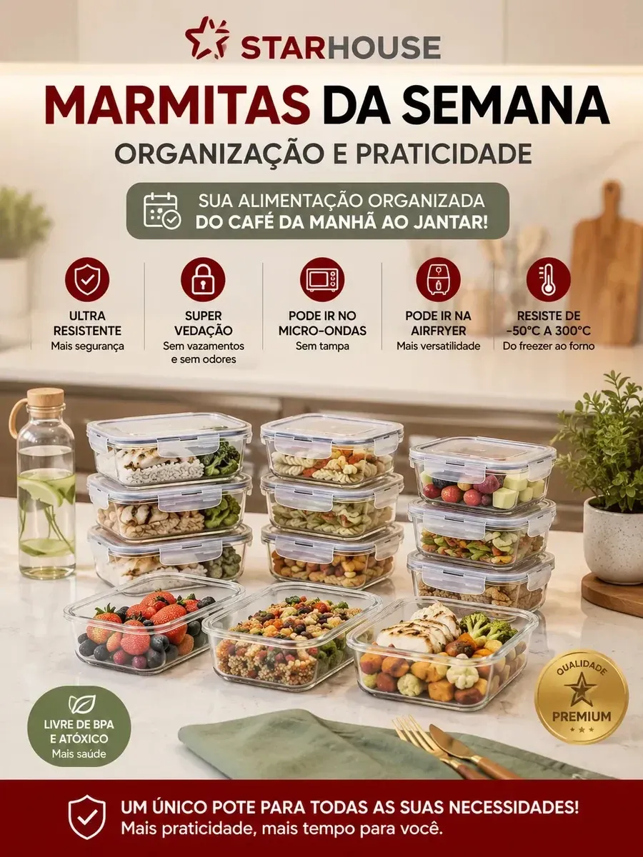 Kit Starhouse usado para marmitas da semana